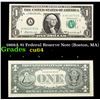 Image 1 : 1969A $1 Federal Reserve Note (Boston, MA) Grades Choice CU