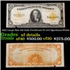 1922 Large Size $10 Gold Certificate Fr-1173 Speelman/White Grades xf details