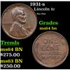 1931-s Lincoln Cent 1c Grades Choice Unc BN