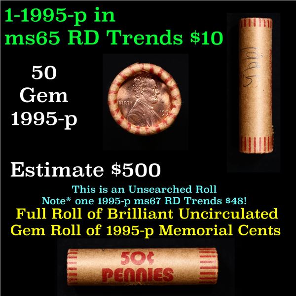 Shotgun Lincoln 1c roll, 1995-p 50 pcs Brandt Wrapper.