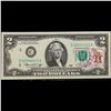 Image 2 : 1976 $2 Federal Reserve Note 1st Day of Issue, with Stamp Grades Gem CU