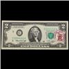 Image 2 : 1976 $2 Federal Reserve Note 1st Day of Issue, with Stamp Grades Gem CU