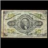 Image 2 : US Fractional Currency 10c Third Issue Fr-1256 Washington Bust Green Reverse Grades vf+
