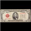 Image 2 : 1928C $5 Red Seal United States Note Fr-1528 Grades vf+