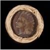 Image 3 : Mixed small cents 1c orig shotgun roll, 1918-S Wheat Cent, 1890 Indian Cent other end, Brinks Wrappe