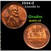 1944-d Lincoln Cent 1c Grades Choice Unc RD