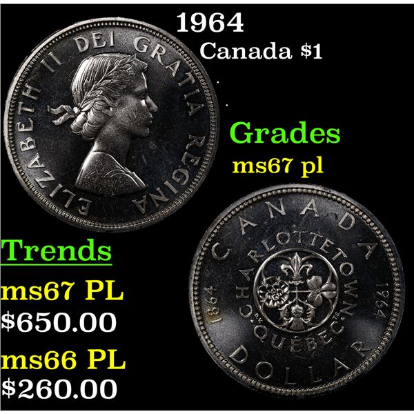 1964 Canada Dollar $1 Grades GEM++ PL