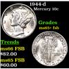 Image 1 : 1944-d Mercury Dime 10c Grades GEM+ FSB