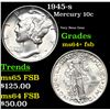 Image 1 : 1945-s Mercury Dime 10c Grades Choice Unc+ FSB
