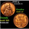 Image 1 : 1942-p Lincoln Cent 1c Grades GEM++ Unc RD