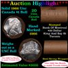 ***Auction Highlight** Full Roll of Silver 1966 Canadian Dollar with Queen Elizabeth II, 20 Coins i