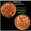 Image 1 : 1953-d Lincoln Cent 1c Grades GEM Unc RB