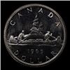 Image 3 : 1965 Small Beads, Pointed 5 Canada Dollar $1 Grades GEM+ UNC PL