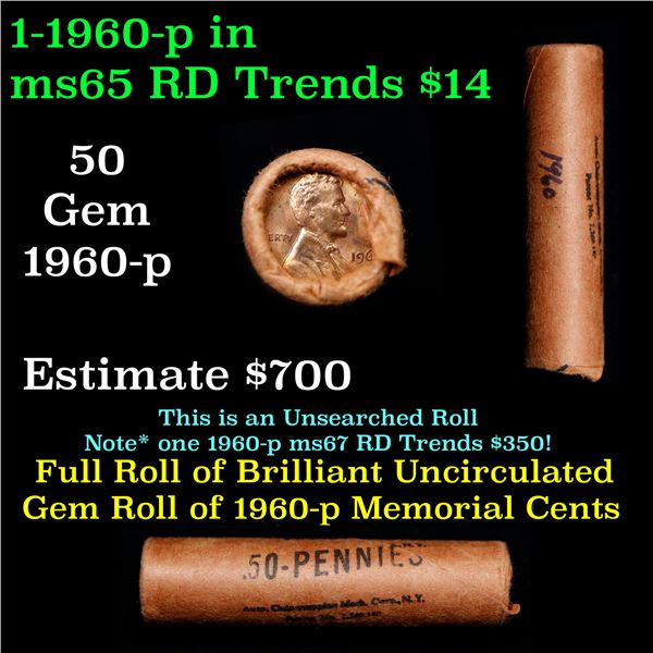 Shotgun Lincoln 1c roll, 1960-p 50 pcs Steel Strong Wrapper