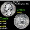Image 1 : 1946-s Washington Quarter 25c Grades GEM+ Unc
