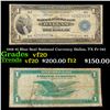 1918 $1 Blue Seal National Currency Dallas, TX Fr-742 Grades vf, very fine
