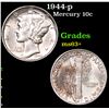 Image 1 : 1944-p Mercury Dime 10c Grades Select+ Unc