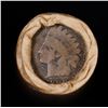 Image 3 : Mixed small cents 1c orig shotgun roll, 1919-D Wheat Cent, 1890 Indian Cent other end, Brinks Wrappe