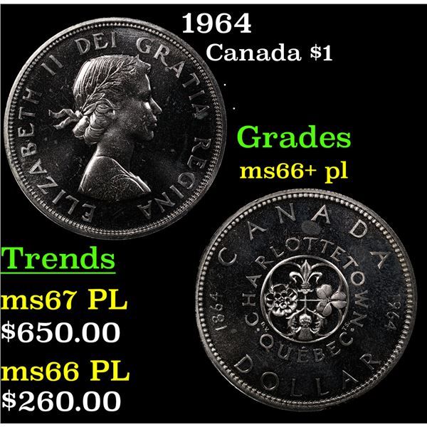 1964 Canada Dollar $1 Grades GEM++ PL