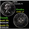 1964 Canada Dollar $1 Grades GEM++ PL
