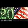Image 2 : 2003A $2 Federal Reserve Note, Uncirculated 2008 BEP Folio Issue (San Francisco, CA) Grades Gem CU