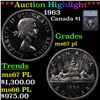 ***Auction Highlight*** 1963 Canada Dollar $1 Graded ms67 pl By SEGS (fc)