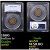 Image 1 : PCGS 1860 Indian Cent 1c Graded au50 By PCGS