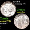 Image 1 : 1943-d Mercury Dime 10c Grades GEM+ FSB