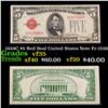 Image 1 : 1928C $5 Red Seal United States Note Fr-1528 Grades vf++
