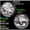 Image 1 : 1938-d Buffalo Nickel 5c Grades GEM++ Unc