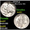 Image 1 : 1944-p Mercury Dime 10c Grades GEM++ Unc