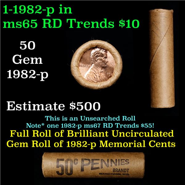Shotgun Lincoln 1c roll, Brandt Wrapper 1982-p 50 pcs