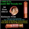 Image 1 : Shotgun Lincoln 1c roll, 1961-d 50 pcs Brandt Wrapper.