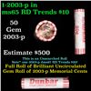Image 1 : Shotgun Lincoln 1c roll, 2003-p 50 pcs Dunbar Wrapper.