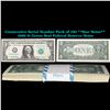Image 1 : *** Star Note*** Consecutive Serial Number Pack of 100 1969 $1 Green Seal Federal Reserve Notes