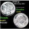 Image 1 : 1944-p Mercury Dime 10c Grades GEM Unc