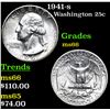 Image 1 : 1941-s Washington Quarter 25c Grades GEM+ Unc