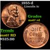 Image 1 : 1955-d Lincoln Cent 1c Grades GEM++ Unc RD