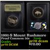 Image 1 : Proof 1991-S Mount Rushmore Modern Commem Half Dollar 50c Graded GEM++ Proof Deep Cameo By USCG