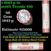 Image 1 : Shotgun Lincoln 1c roll, 1943-p 50 pcs N.F. String & Son Wrapper