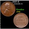 1937-d Lincoln Cent 1c Grades xf