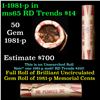 Image 1 : Shotgun Lincoln 1c roll, 1981-p 50 pcs Brandt Wrapper.
