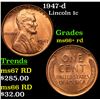 1947-d Lincoln Cent 1c Grades GEM++ RD