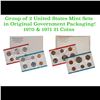 Group of 2 United States Mint Sets 1970-1971. Containd 1970 Kennedy Half Dollar was struck in 40%