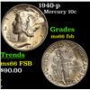 Image 1 : 1940-p Mercury Dime 10c Grades GEM+ FSB
