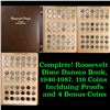 Image 1 : Complete! Roosevelt Dime Dansco Book, 1946-1987. 116 Coins Inclduing Proofs and 4 Bonus Coins