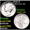 Image 1 : 1945-d Mercury Dime 10c Grades GEM+ FSB