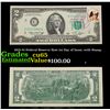 Image 1 : 1976 $2 Federal Reserve Note 1st Day of Issue, with Stamp Grades Gem CU