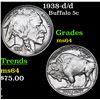 Image 1 : 1938-d/d Buffalo Nickel 5c Grades Choice Unc
