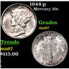 Image 1 : 1944-p Mercury Dime 10c Grades GEM++ Unc